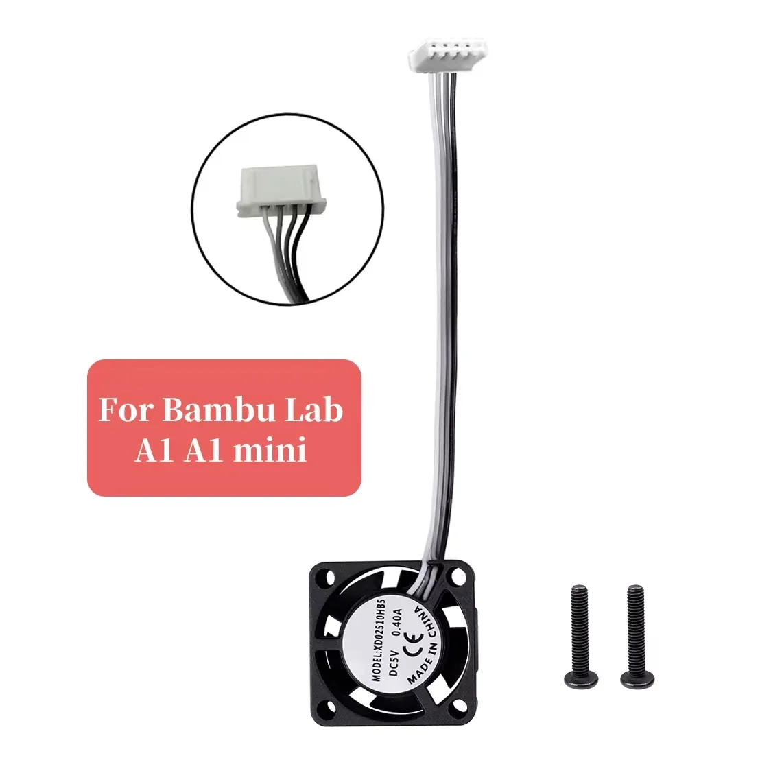 Upgrade High Quality Cooling Fan For Bambu Lab X1/P1 2510 5V High Speed Cooler Fans For Bamboo 3D Printer X1 X1C P1S P1P Hotend.