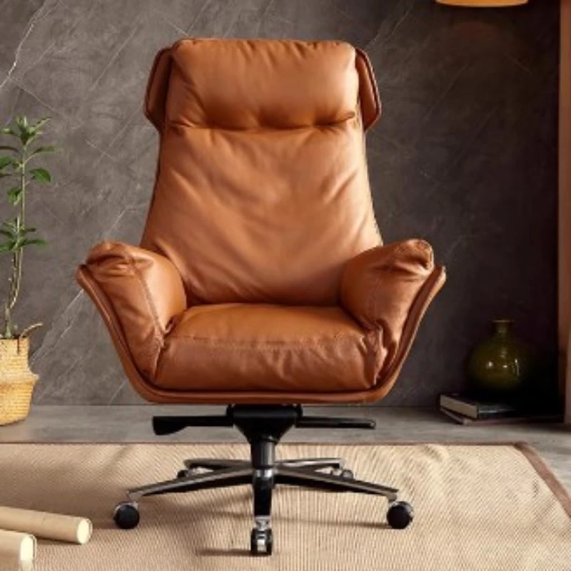 Luxury Executive Office Chairs Relax Leather Ergonomic Computer Office Chair Comfy Modern Sillon Escritorio Oficina Furniture