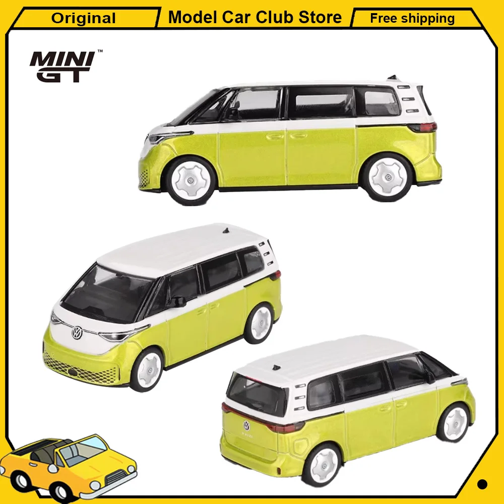 

MINIGT 1:64 #1110 Volkswagen Van Yellow Die-cast Car Model Collection Miniature Diecast Ornament Hobby Toys Simulated Alloy Gift