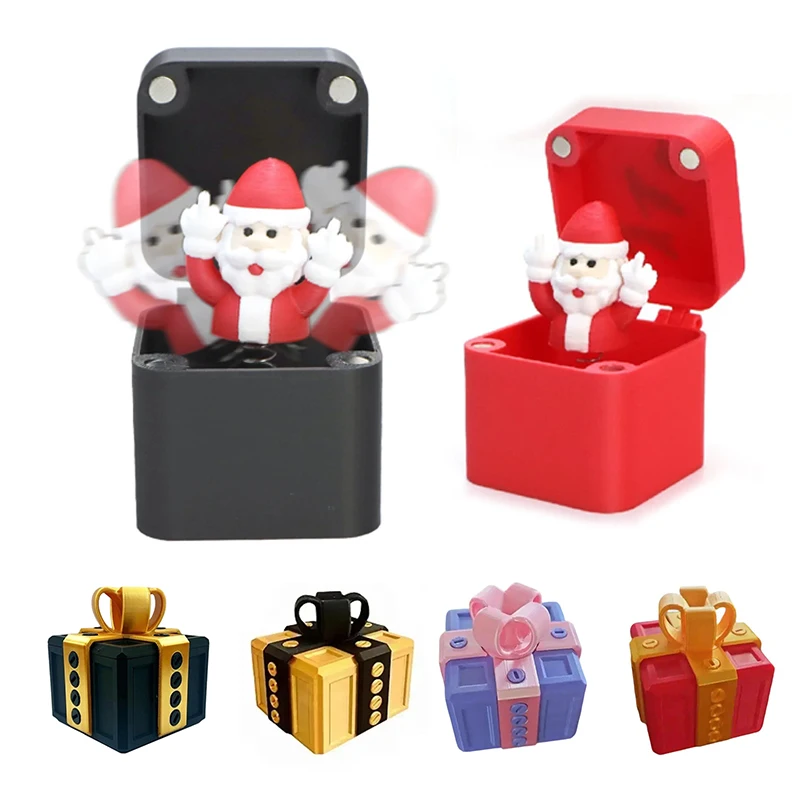 Out of The Box Pop-up Santa Claus  Gift Box Creative Desk Home Decor Gifts Middle Finger Novelty Christmas Funny Prank Gift
