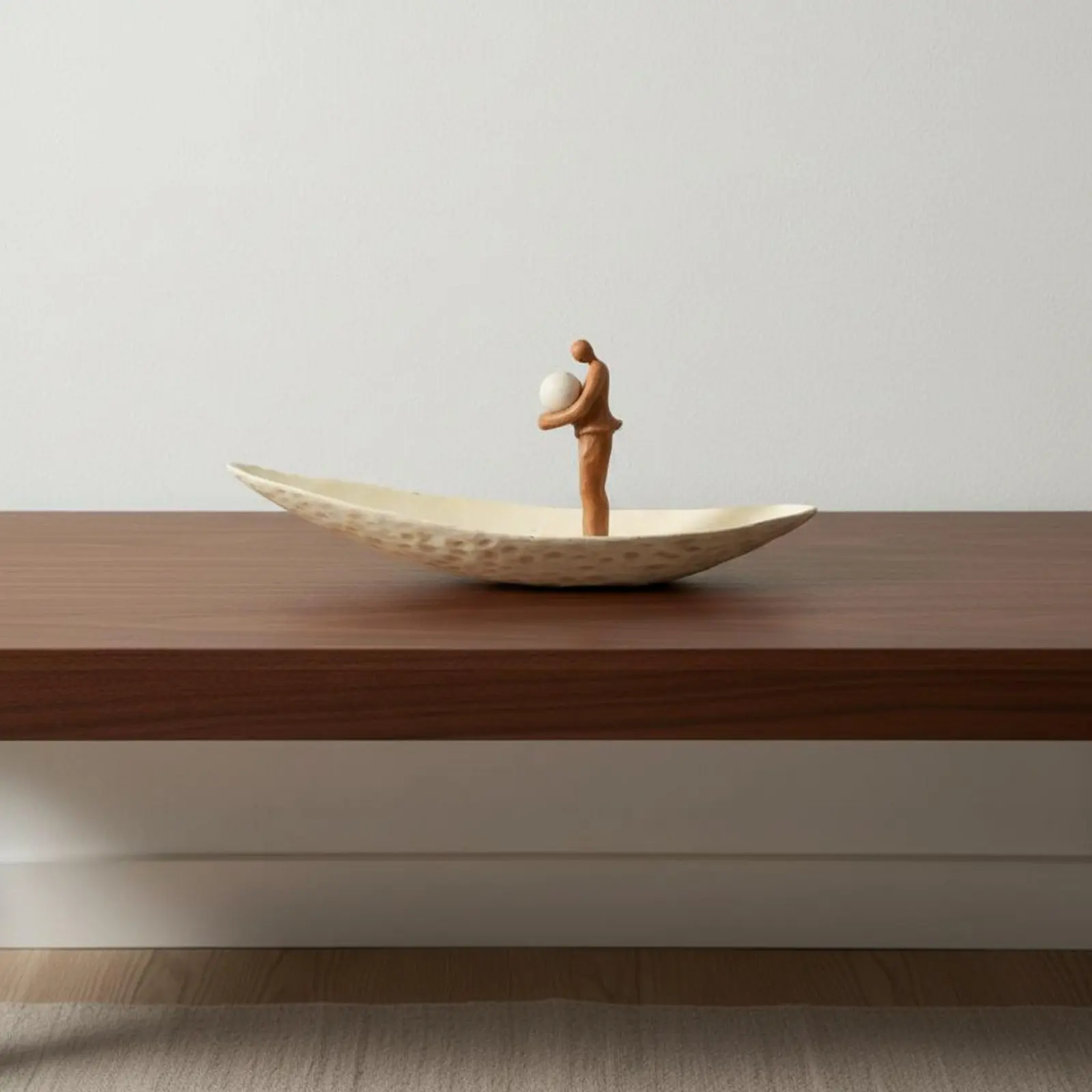 

Decorative Boat Tray Modern Minimalist Boat Shaped Tray Abstract Tabletop Ornament Artistic Design Art Figurine Dish