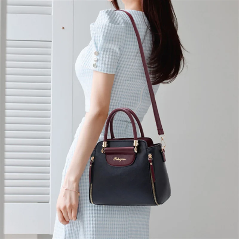 Women's Bags 2023 New Fashion Women's Bags Hit Color Hand-held  Bag Europeand The United States All-match Shoulder Messenger Bag