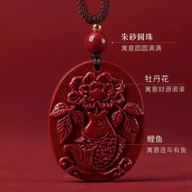 High-content purple gold sand pendant necklace year of one's zodiac sign