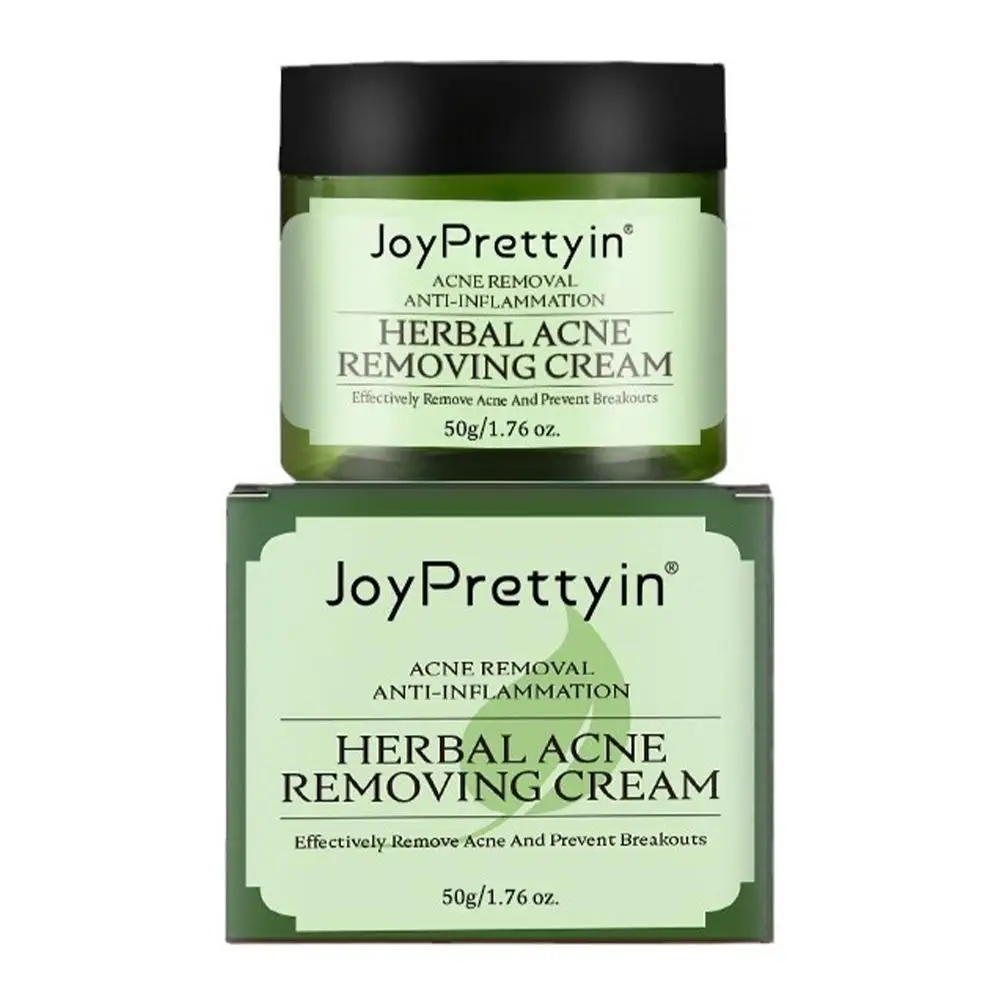 50g Herbal Anti-Acne Cream Natural Plant Formula Mild Cream Pores Deeply Acne Tighten Acne Scars Eliminate Repair Moisturiz U3C9