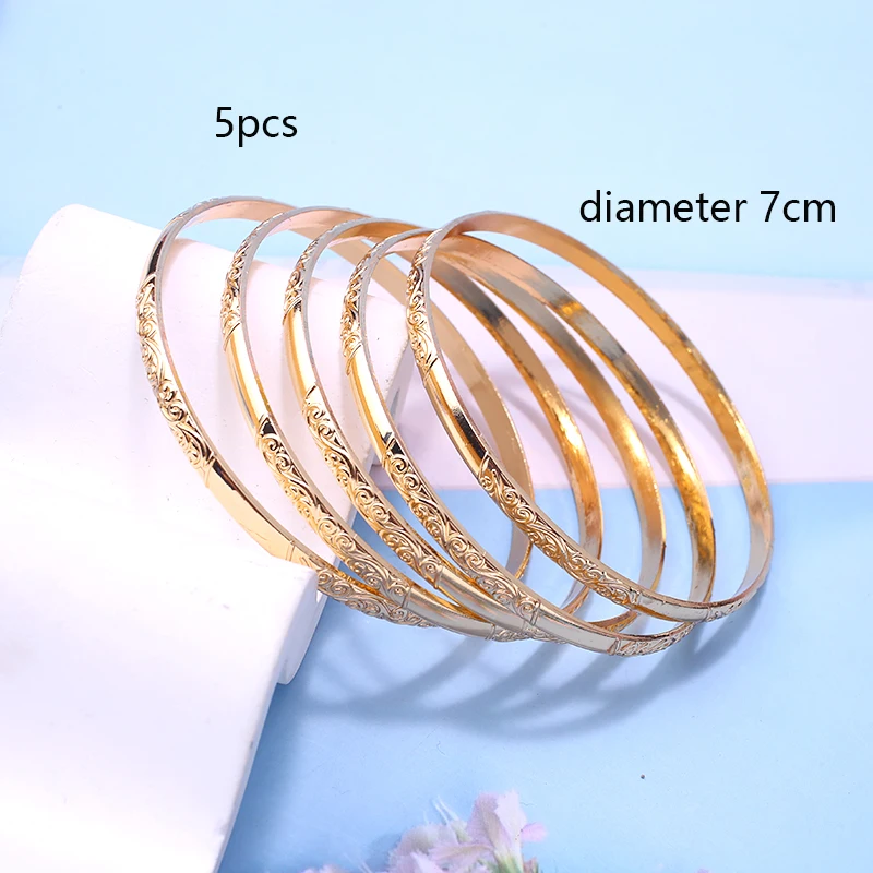 Pulsera de lujo chapada en oro de 24K, regalo de Boda nupcial de Dubai, joyería etíope, brazalete de Bata árabe, pulsera con dijes