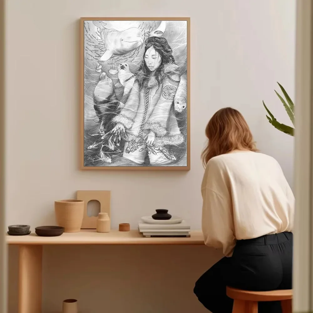 خمر أنيمي قماش جدار الفن اليابانية الساموراي صورة المشارك ديكور المنزل ديكور الغرفة الجمالية هدية #5