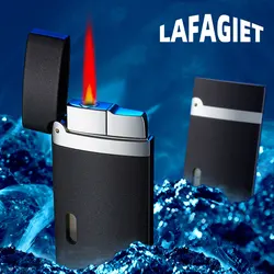 Jet Flame Lighter Refillable Butane Gas Lighter Adjustable Firepower Mini Portable Metal Windproof Lighter Men's Smoking Tools