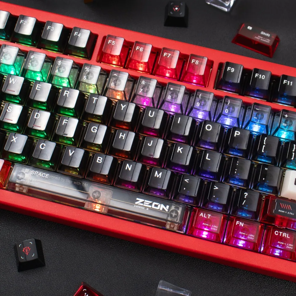 Zagu Theme Keycap Set 141key PC مخصص شفاف أنيمي غطاء لوحة المفاتيح الكرز الشخصي الألعاب KeyCap للهدايا لوحة المفاتيح الميكانيكية