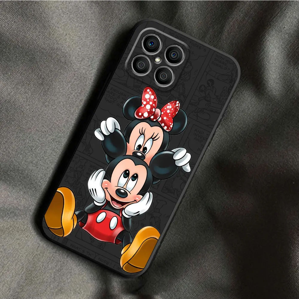 Mickey Minnie Cute Case For Honor X8a X8 90 X9a 8X 70 X9 X6 Magic5 Pro P40 Pro Black Soft Phone Funda