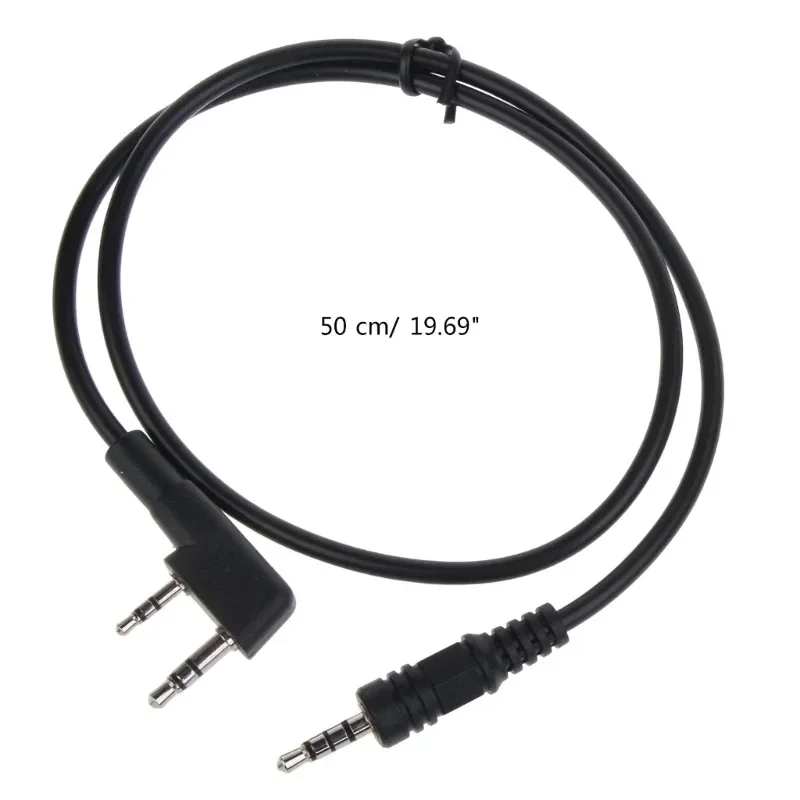 

K-Type Headset Connector Plug To 3.5mm Speaker Interface Audio Conversion Cable for Baofeng TYT Wouxun Kenwood Radio Accessories
