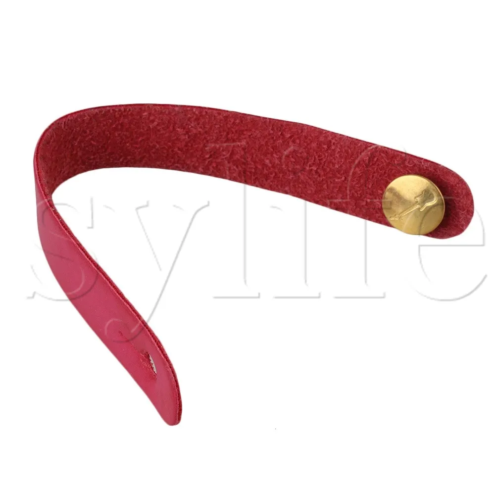 198x20mm Red Leather Guitar Strap Hook Button for Guitar Music Style