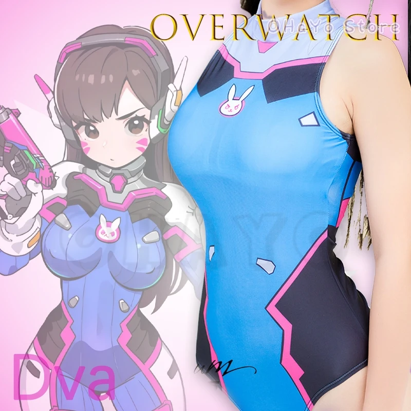 Maillot de bain une pièce serré Asuka DVA, dessin animé d'halloween, cadeau de Cosplay pour Couple doux et frais