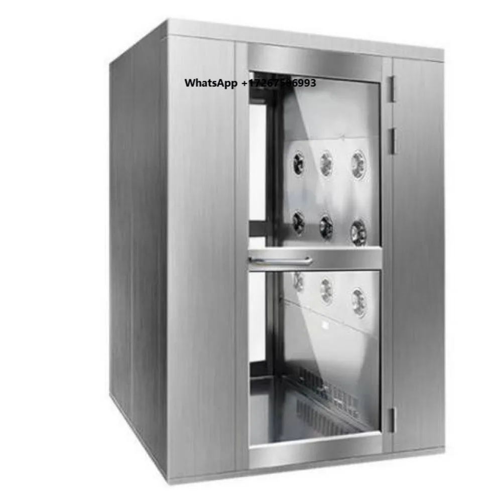 Ysenmed YSMJ-FLB-1B-SS Stainless Steel Single Person Double-Side Air Blow Air Shower Room air Shower Clean Room Compact