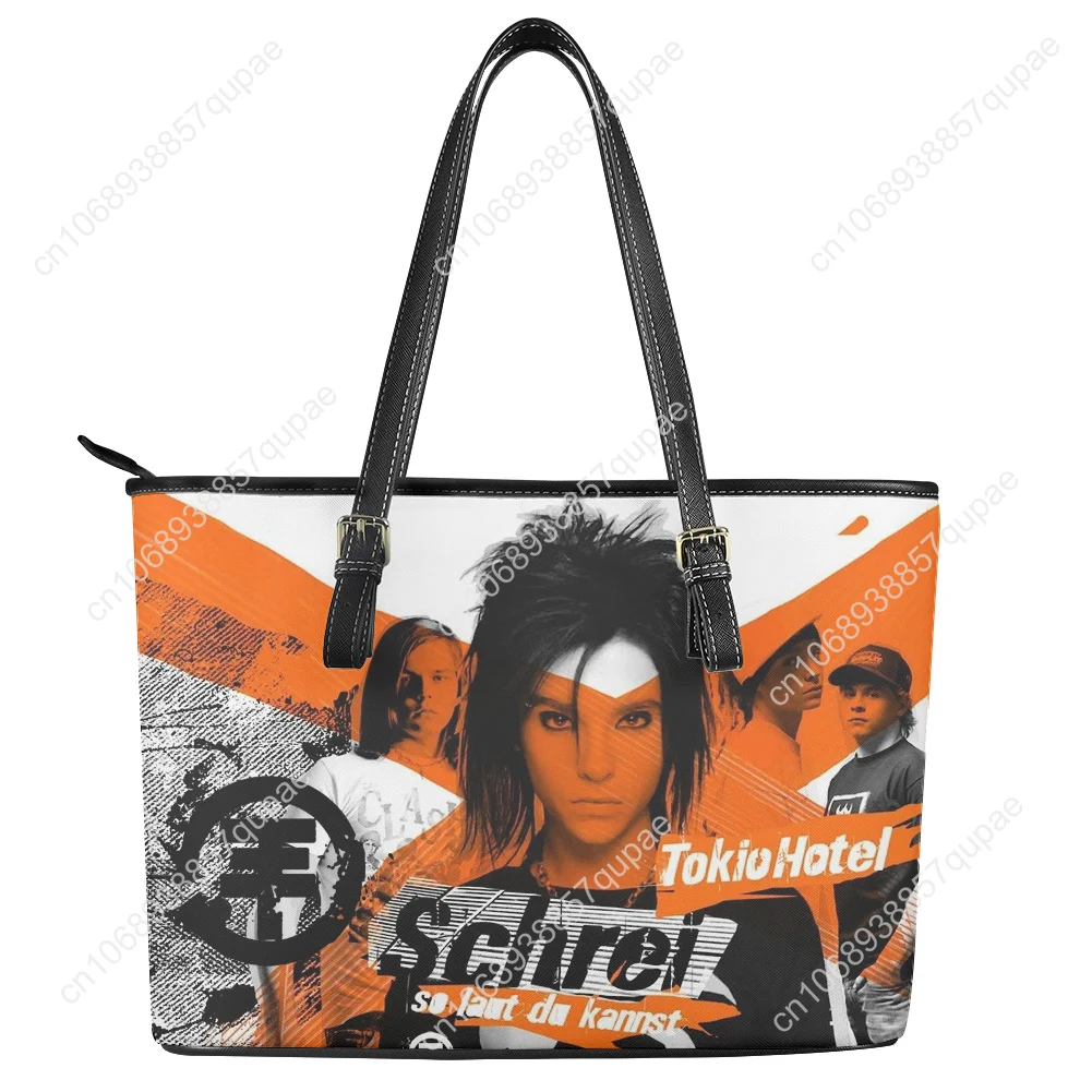 Tokio Hotel Rock Band Custom Handbag Womens Mens Personalized Tote Bag Shoulder Bag Business Leather Purse Travel Bag Gift