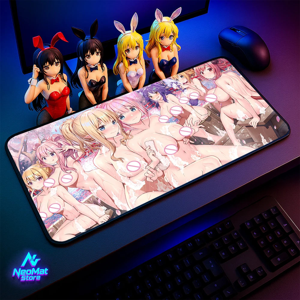 

Коврик для мыши Naked Girls с сиськами без цензуры, хентай на заказ с грудью Nsfw, мягкая фигурка груди, большие коврики для клавиатуры для взрослых