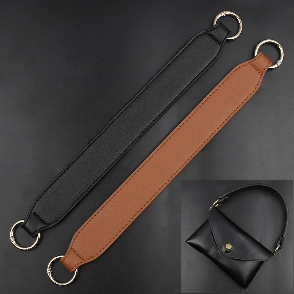 34CM Bag Shoulder Strap Wide Strap Handle Belt Band Women Handbag PU Leather Belt Strap Removable Spring Ring Bag Accessories