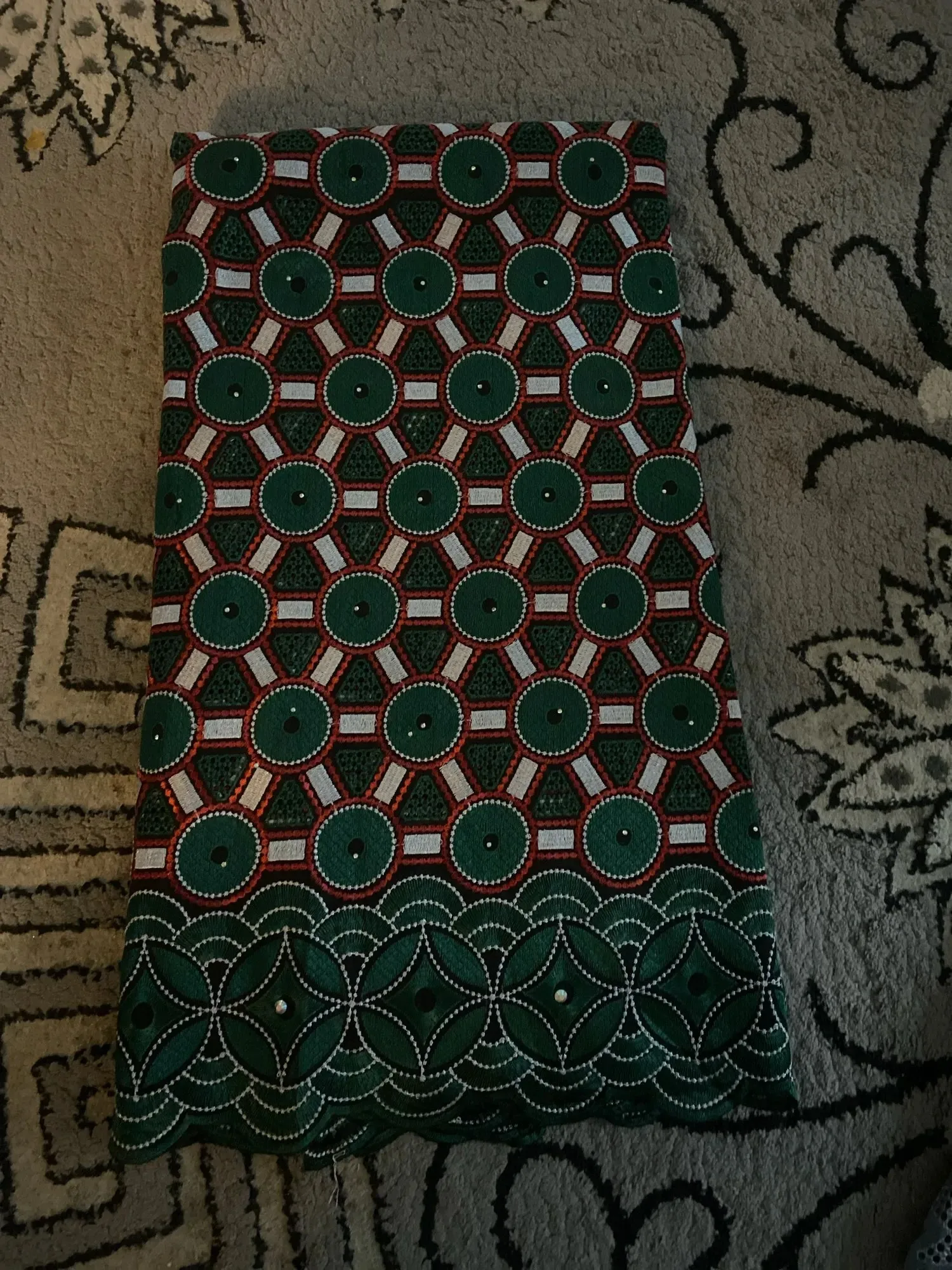 Tela de encaje de algodón seco africano, bordado de secuencia 2024, Ankara, telas africanas para vestido de noche de boda, 2482A