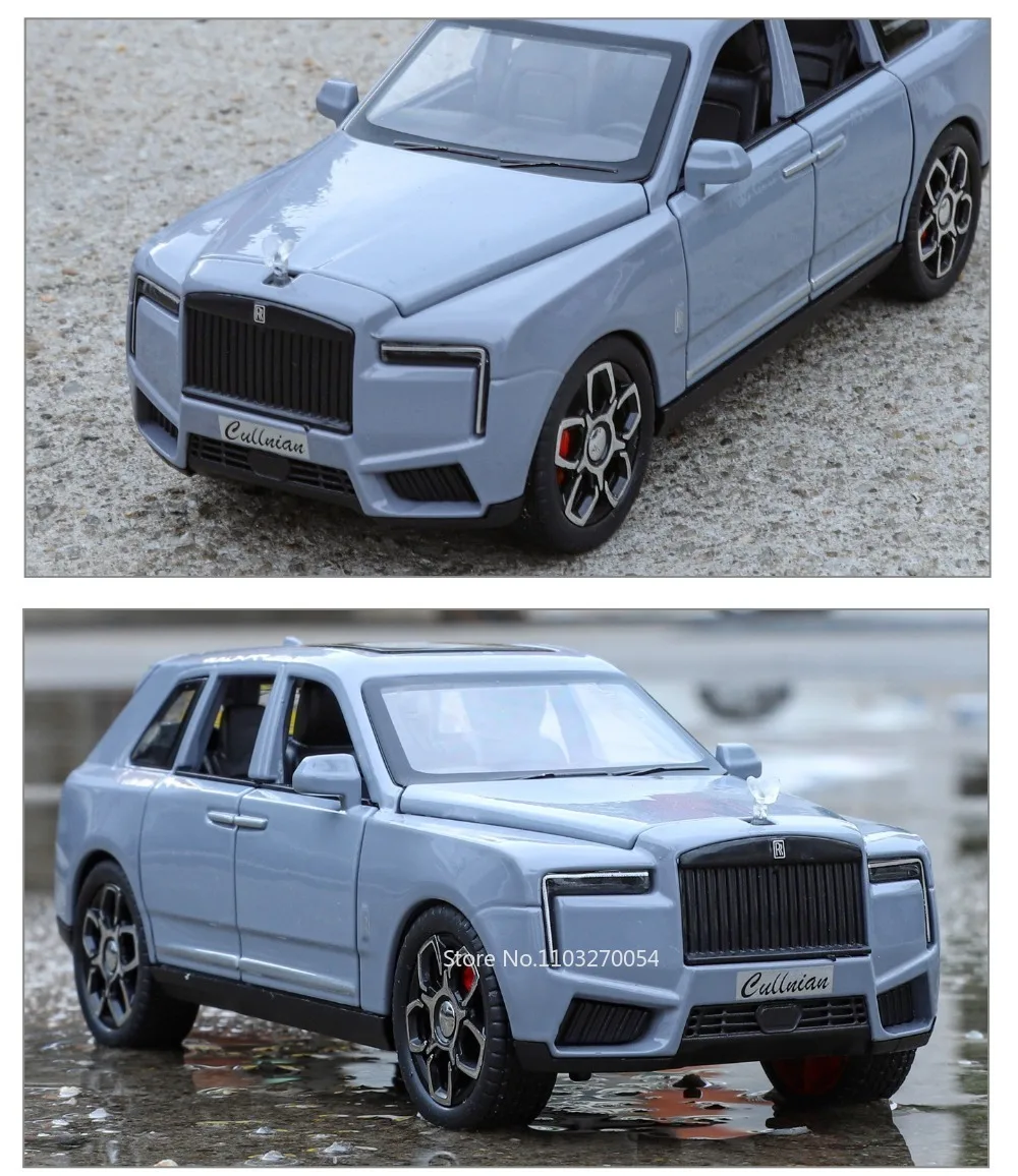 1:32 Rolls-Royce Cullinan Dawn Modell Spielzeug Druckguss Legierung Auto Sound Licht Zurückziehen Türen Geöffnet Miniatur Autos Simulation Ornament – Detail 14
