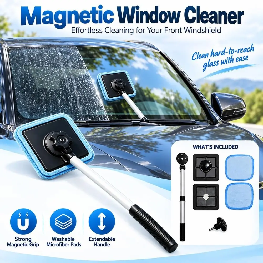 Extendable Magnetic Windshield Cleaner Kit