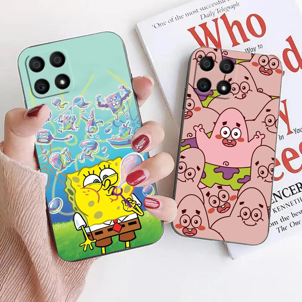 S-SpongeBob P-Patrick Star Phone Funda Coque Case For Honor 9X 9 8 8X Max 80 70 60 50 30 20 NOTE 10 TPU Case Capa Shell Cover