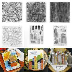 DIY 공예 제작용 투명 스탬프, 어디든 따뜻한 환영 표지판, 아트 카드, 사진 앨범, 스크랩북 장식 템플릿