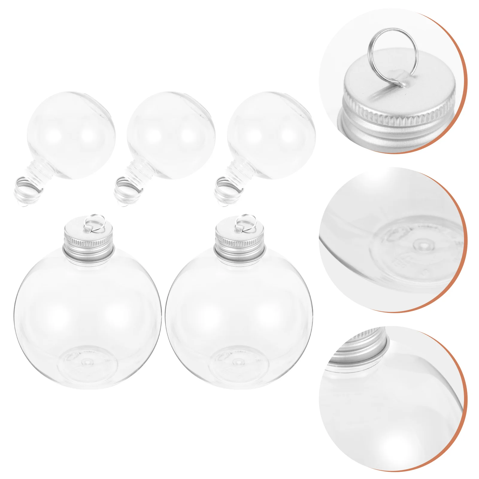 10 Pcs Christmas Spherical Bottle Airtight Juice Bottles Empty Multi-function Milk Outdoor Drinks