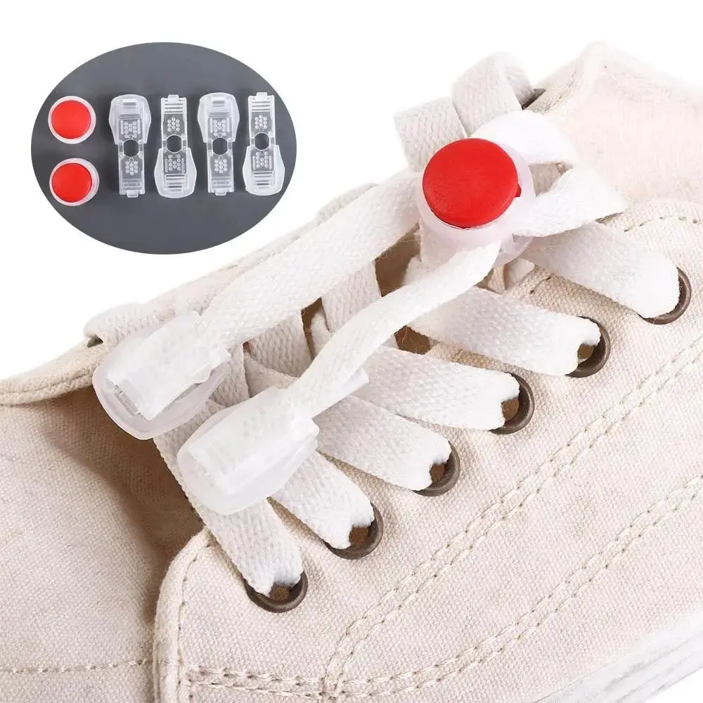 Adjustable Shoelaces Lock Device Shoelaces Spring Lock Shoe Accessories Shoelace Spring Buckle No Need To Tie Shoelace Clip