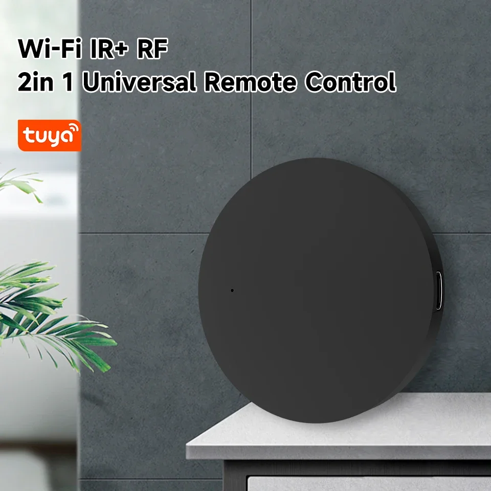 Tuya WiFi Universal Infrared IR RF433/315 Remote Control 2 in 1 Smart Home Controller for TV DVD Voice Works with Alexa Google