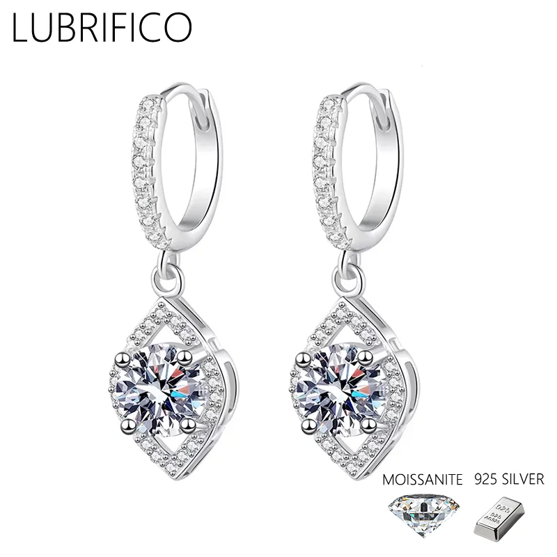 

2.0 Ct Moissanite Stone Water Drop Shape Eardrop Earrings 925 Sterling Silver Lab Diamond Earring For Fine Jewelry Wedding Party