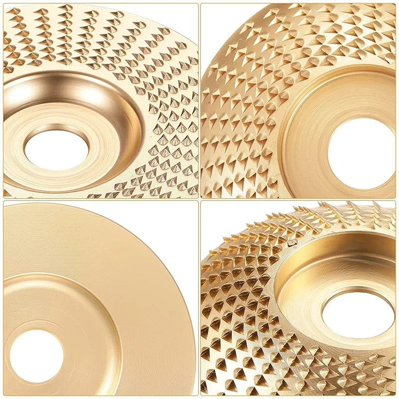 4types of Tungsten Carbide Grinding Wheel 5/8 Inch Aperture Angle Grinder Wood Carving Disc Grinder Forming Disc for Woodworking