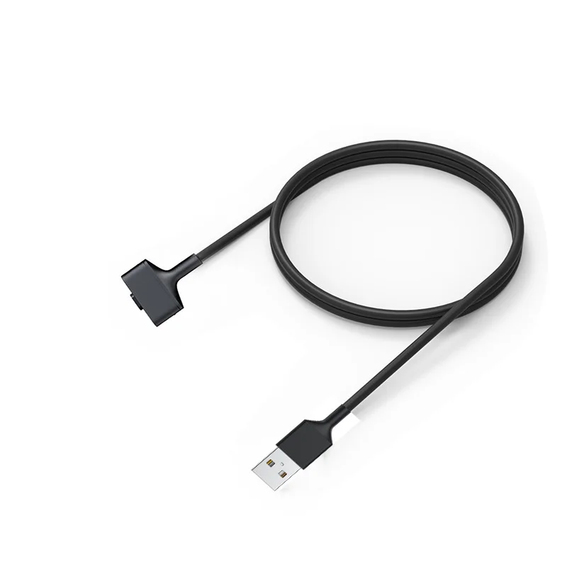 Tpeプローブインターフェイス充電ケーブル、ポータブル交換部品、耐久性のあるアクセサリー、多機能5v、黒、fitbit Batinbreに適合、1m