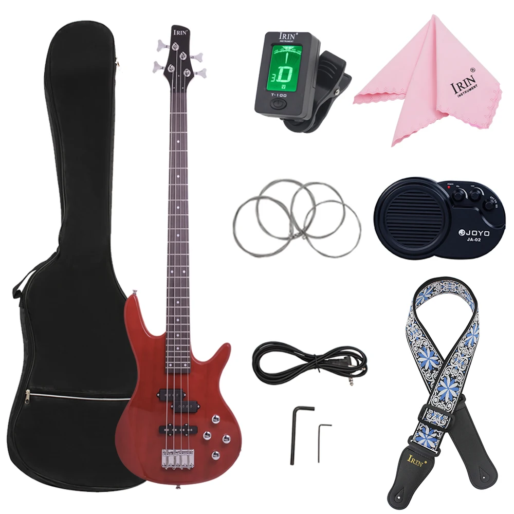 IRIN Bass Guitar 4 Strings 24 Frets Maple Neck Electric Bass Guitarra With Bag Amp Tuner Strap Guitar Parts & Accessories