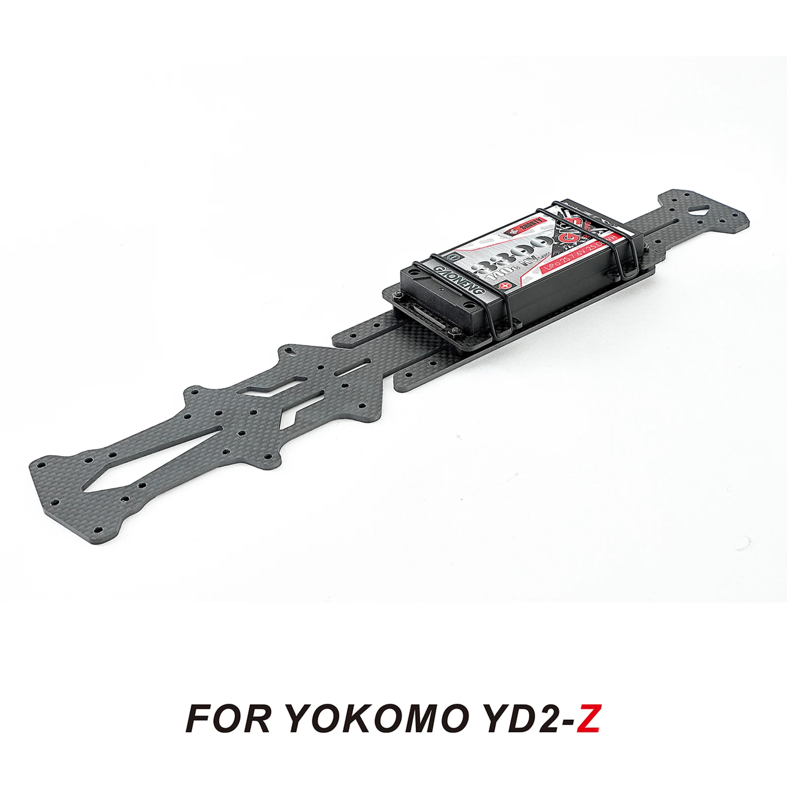 Carbon Fiber Chassis and Battery Holder for YOKOMO YD2-Z 1:10 Drift Car-Narrow Vertical High Traction