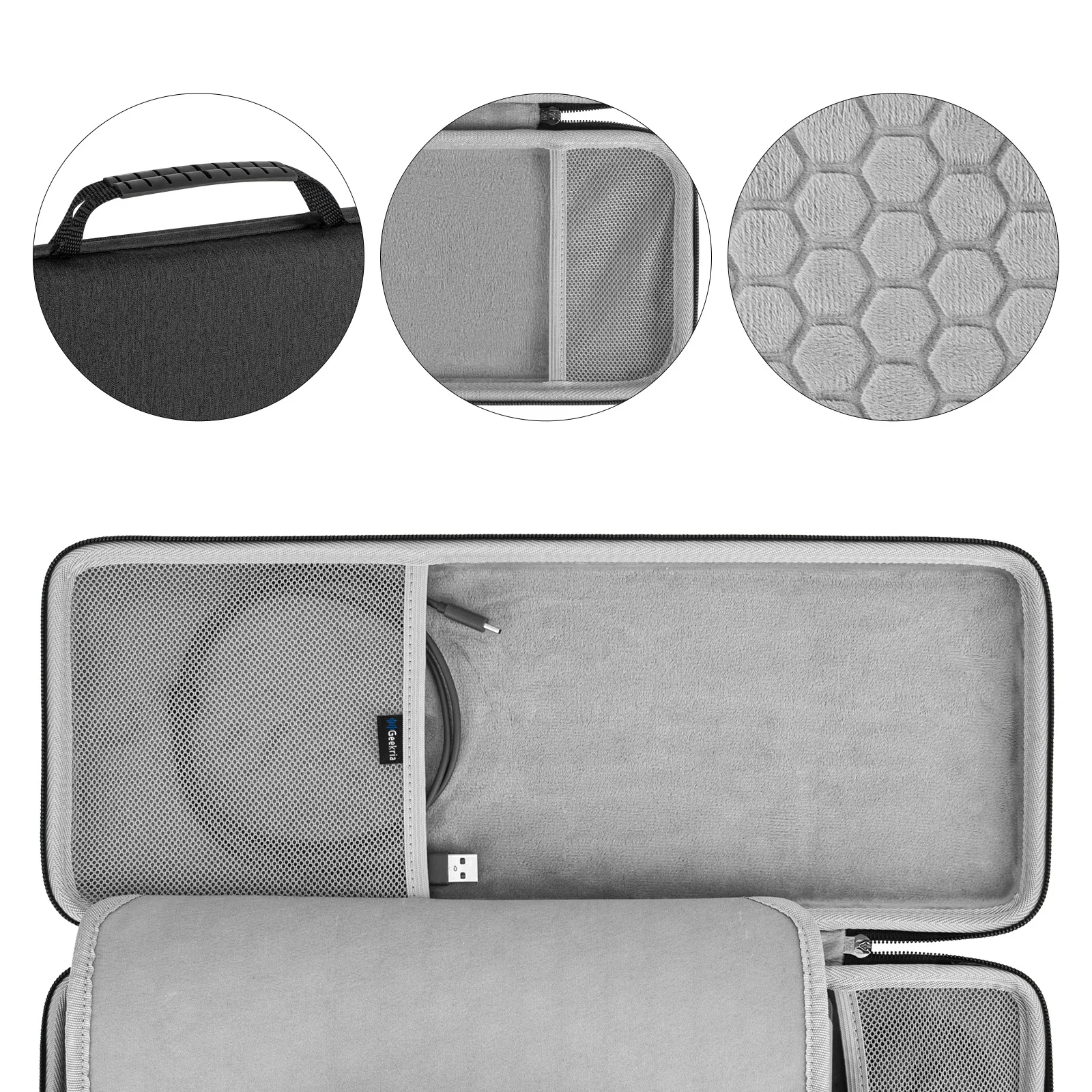 Capa de teclado Geekria para teclados de 84 teclas, compatível com AULA F75, Keychron K2 versão 2, Q1, teclado EPOMAKER TH80 Pro 75%