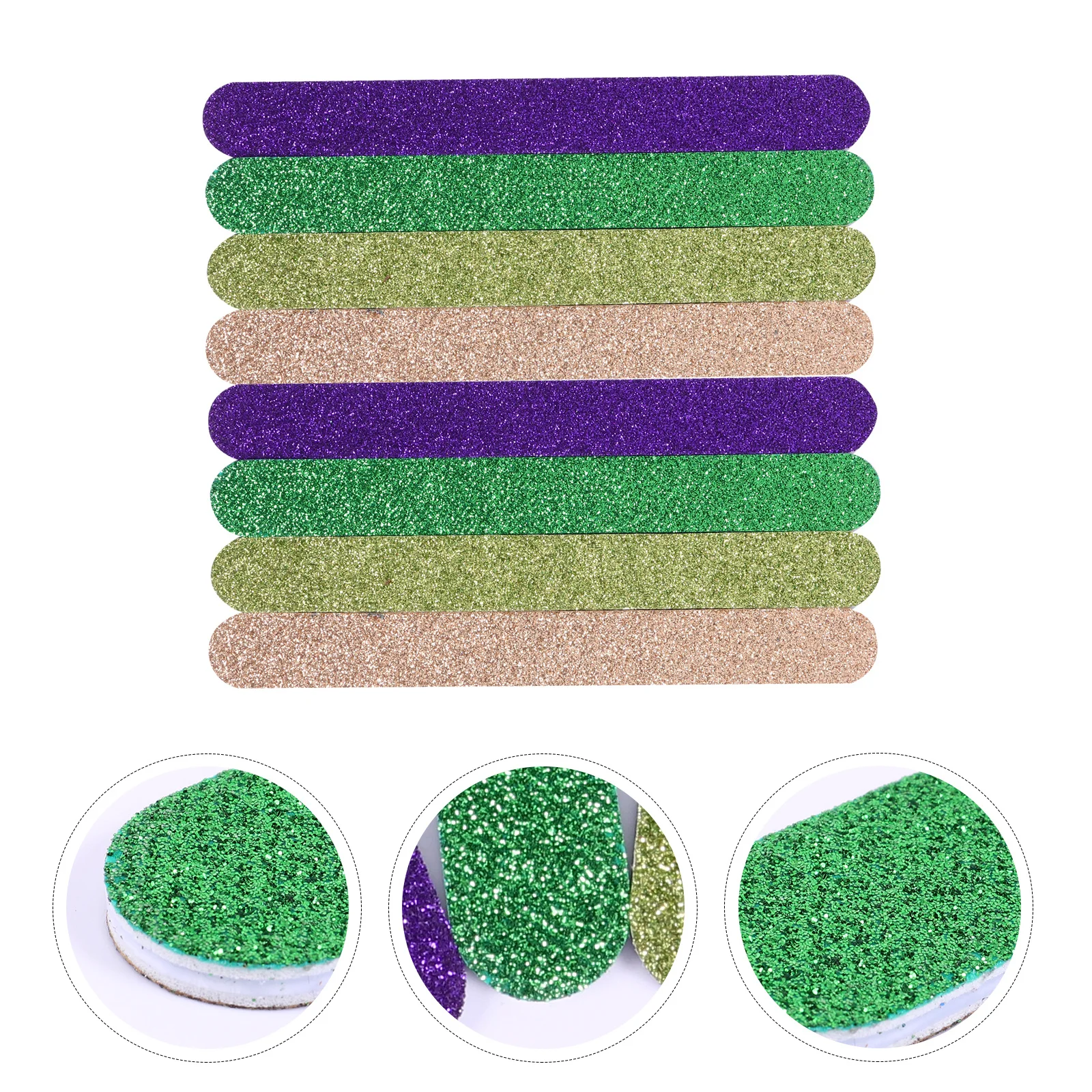 20 piezas limas de uñas con purpurina, tableros de esmeril, herramientas de manicura y pedicura para mujeres y niñas, limas de uñas de uso profesional