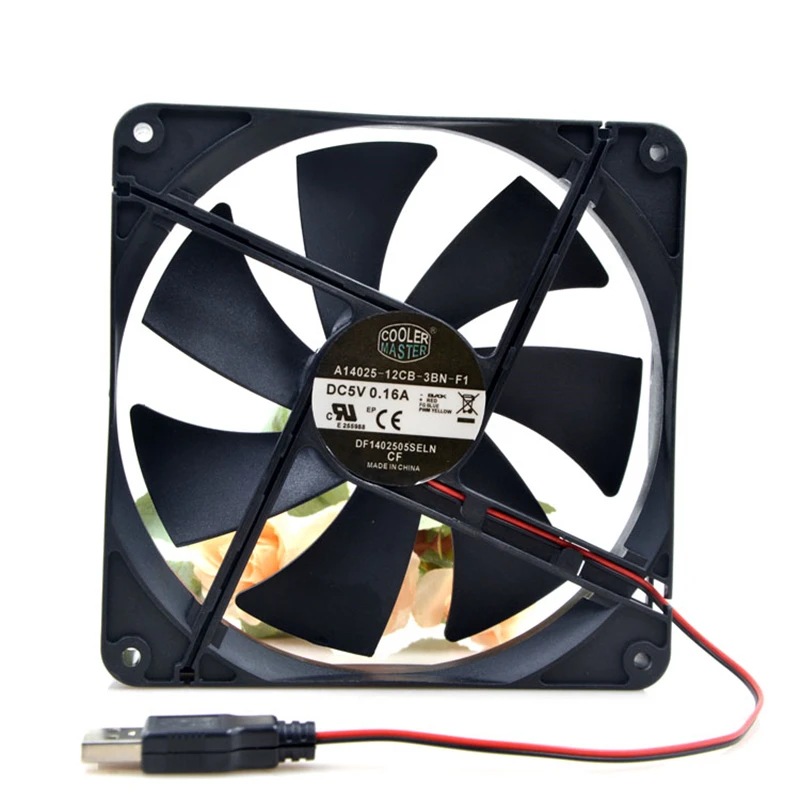 

New original A14025-12CB-3BN-F1 0.16A 5V usb 14CM 14025 computer case silent cooling fan