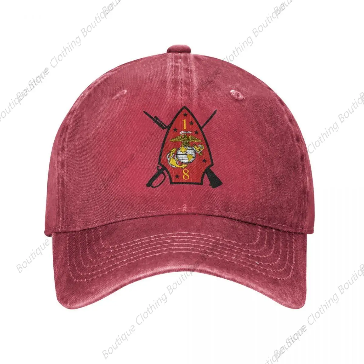 1st Battalion 8th-Marin-e-s Flag Baseball Caps Denim Hats Fisherman's hat Knitted hat