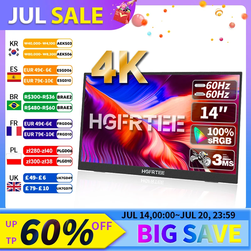 Hgfrtee 14Inch 4K P… - image
