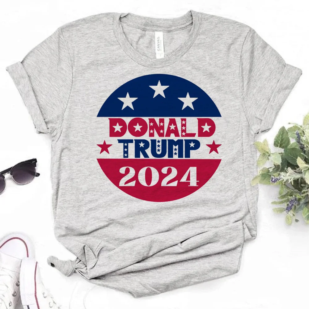 Trump 2024 t shirt women anime Y2K funny tshirt girl y2k clothing