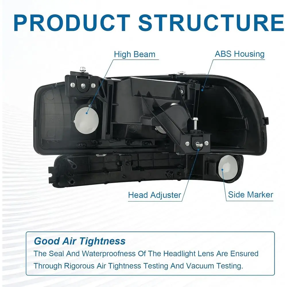 Fari LED con alloggiamento cromato con riflettore trasparente per GMC Sierra 1999-2007 e Yukon XL 1500 2500 2000-2006