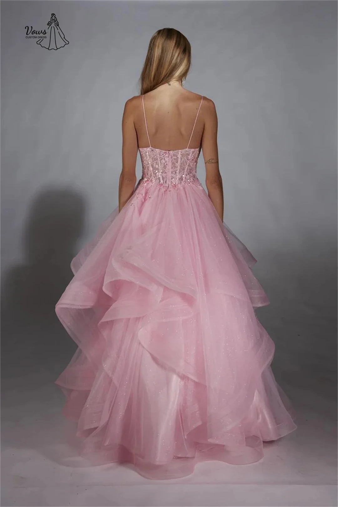 Vows Line A Evening Dresses Woman Elegant Prom Dresses 2025 Embroidered Yarn Ball Gown Dress Custom Made Off-shoulder Party Gala