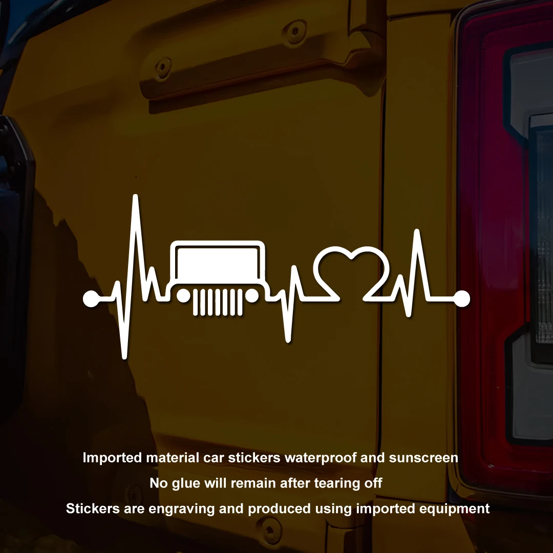 

Автомобильные наклейки Heartbeat — водонепроницаемые, солнцезащитные, без остатков! Стильные наклейки для декора тела/окна с импортной гравировкой