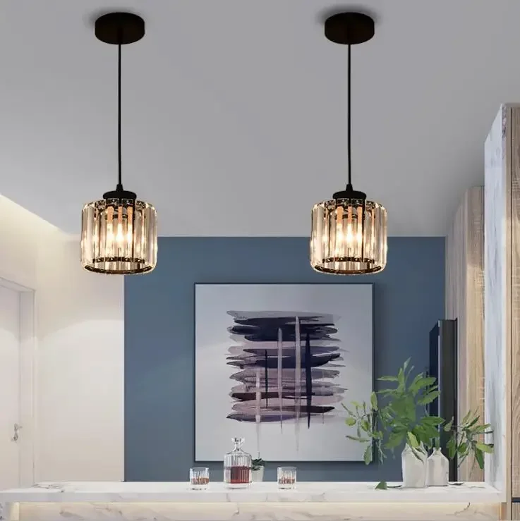 

CF Modern Crystal Led Hanging Light Chandelier Lighting for Dining Room Stairs Luxury Nordic Chandelier Lamp Bedroom Kitchen