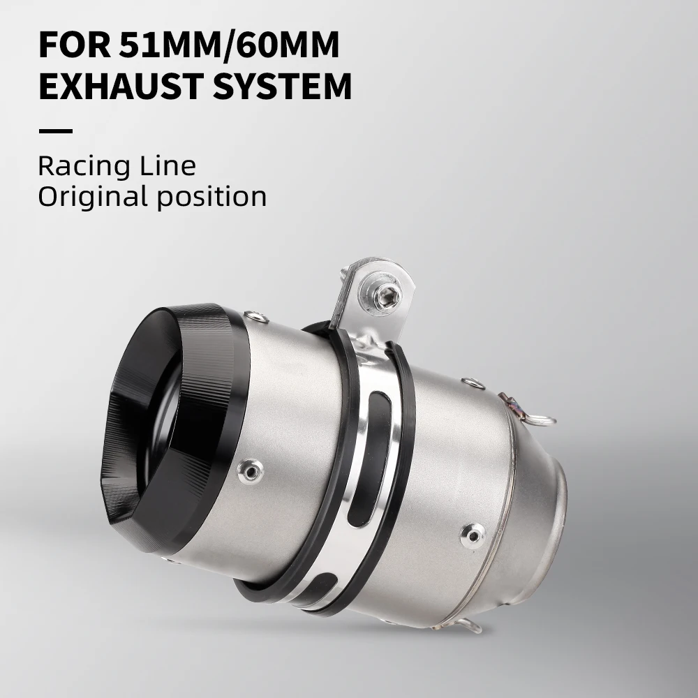 

For Z900 FZ6 RC390 S1000XR 51mm Universal Slip On Motorcycle GP Exhaust Carbon Fiber Escape 51MM/60MM Muffler