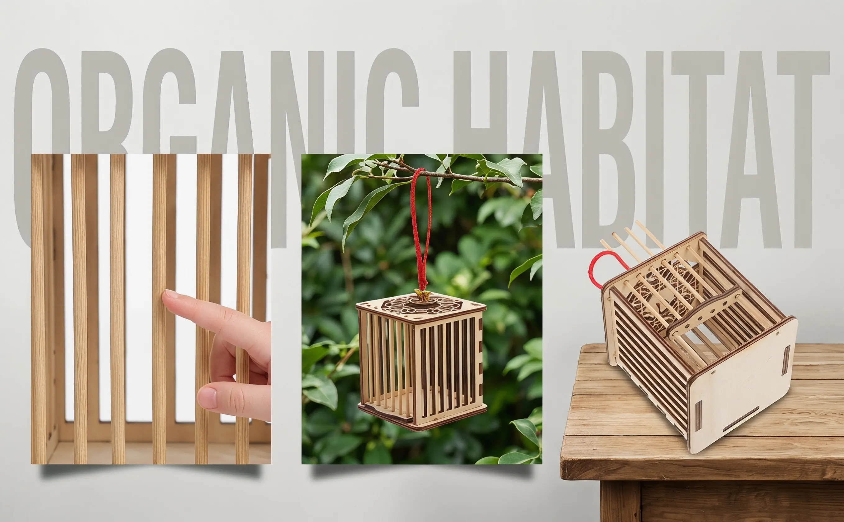 1Pcs Grasshopper Cage Wooden Insect Breeding Cage Portable Outdoor Habitat Observation Box Pet Supplies Nature Exploration