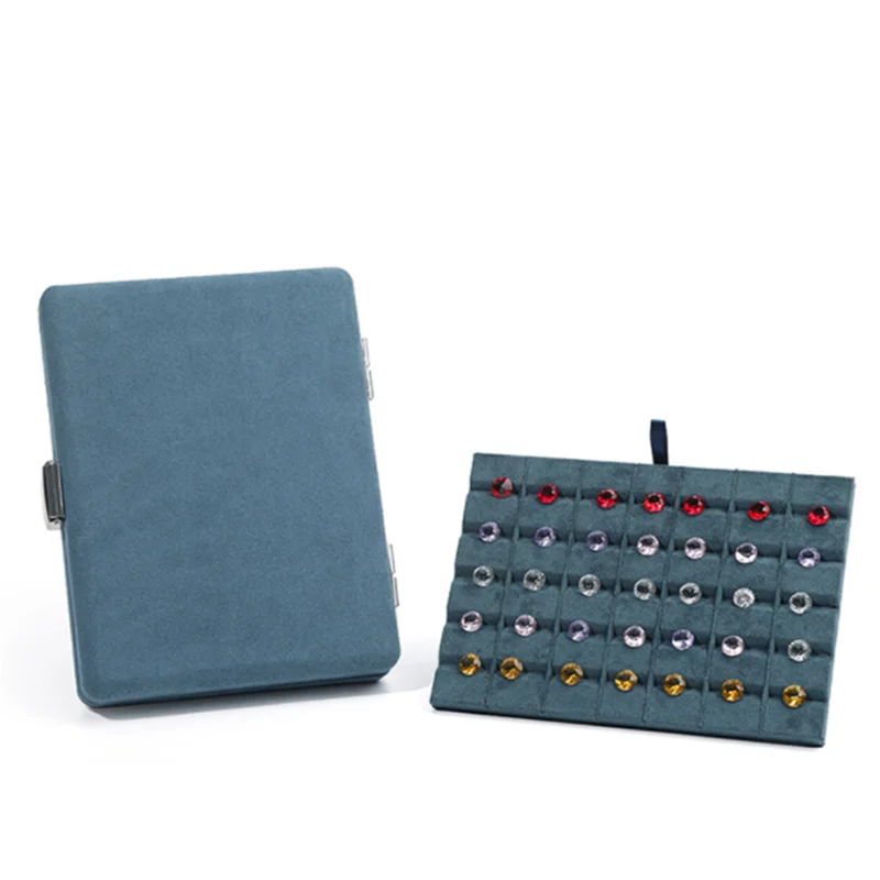 Boutique new loose diamond box, colorful gemstone display box with lid, jewelry storage box