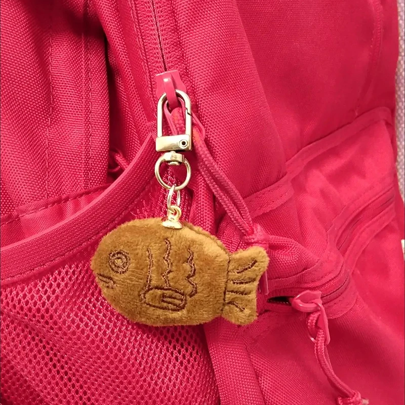 Kawaii Fish Phone Strap Charm Keycord Landyard Toy Plush Taiyaki Pendant Keychain for Phone Accessory Gift