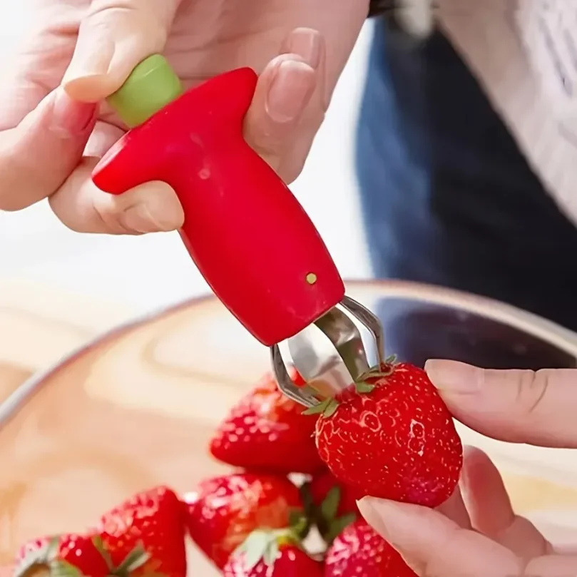 1pc Strawberry Hullers Fruit Remove Stalks Device Tomato Stalks Corers Strawberry Knife Stem Remover Fruit Slicer