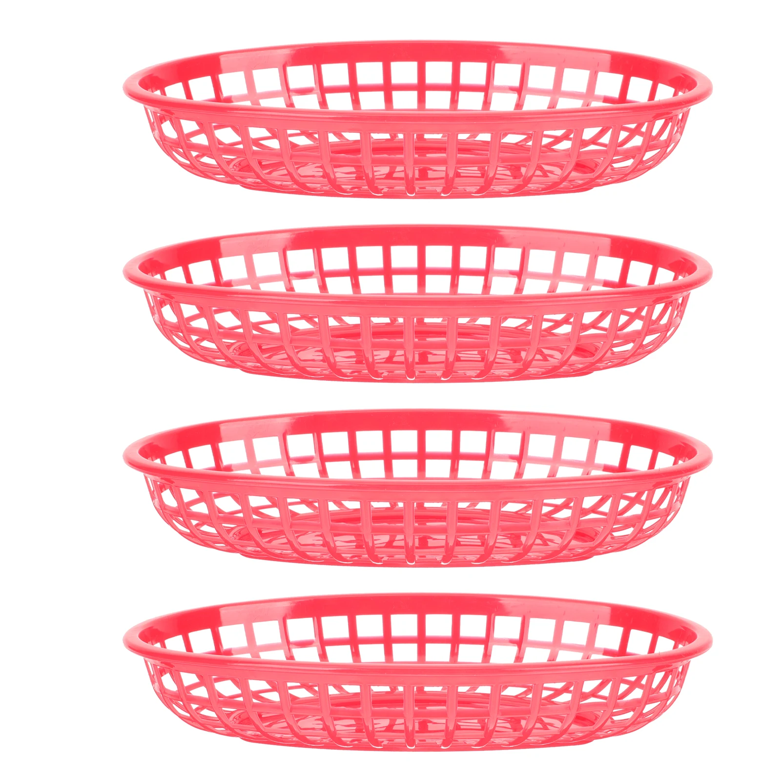 

4Pcs Collapsible Storage Baskets Plastic Food Serving Containers Vegetable Fruit Pantry Household Organization Basket