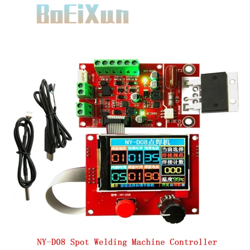 NY-D08 Spot Welding Machine Controller Pneumatic Color LCD Display Multi-point Personalization With Temperature Sensor